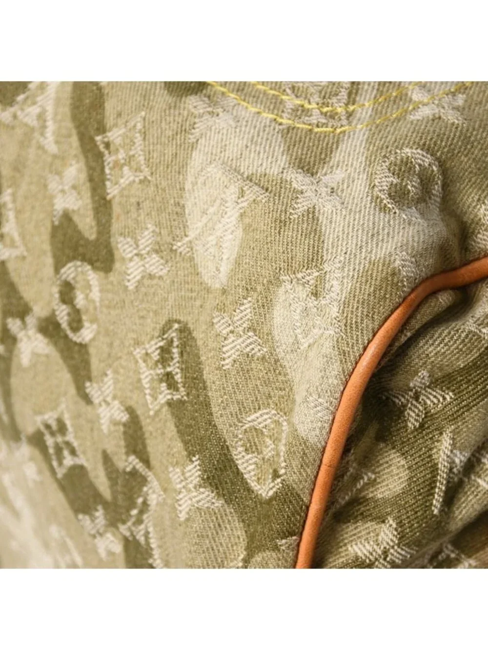 Louis Vuitton Monogram Moflage Denim Jasmine Handbag Khaki Takashi Murakami